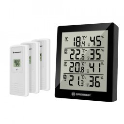 Statie meteo Bresser 7000020CM3000, termometru, higrometru, 3 senzori externi