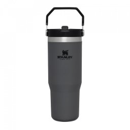 Stanley - termos tip sticla cu pai - Flip Straw Tumbler - Charcoal - 890 ml