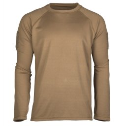 Bluza tactical cu maneca lunga quickdry Mil-Tec , coyote - M