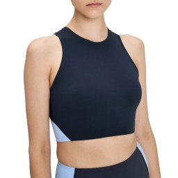 On Cloud - maiou sport scurt femei Movement Crop - albastru inchis deschis