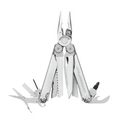 Leatherman - multi-tool 18 functii Wave+ Stainless Steel 832524 - argintiu