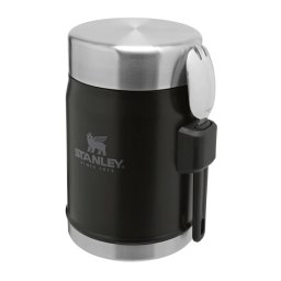 Stanley - termos pentru mancare, furculita inclusa Classic Legendary Food Jar + Spork - negru mat piatra - 400 ml