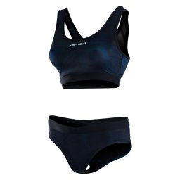 Orca - Costum de baie doua piese pentru Femei Bra & Bikini - print albastru inchis
