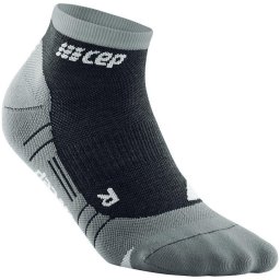 CEP - sosete compresie peste glezna - hiking light merino low-cut socks - stonegrey grey