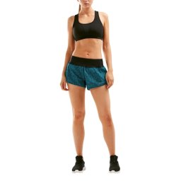 2XU - Short alergare XVENT Free Short 3" W - Rain Spot- Ocean Teal