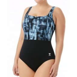 TYR - costum intreg - Tremiti Scoop Neck Controlfit - negru gri