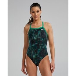 TYR - costum baie intreg pentru femei - Diamondfit - Atrix - albastru I verde