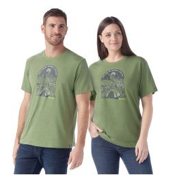 Smartwool - tricou merino - Streets to Peaks Short Sleeve Graphic Tee - Verde