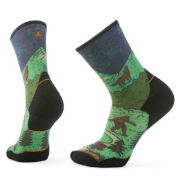 Smartwool - sosete merino - Trail Run Targeted Cushion Neature Print Crew Socks - Albastru/Verde