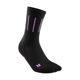CEP - sosete compresie medii - pinstripe socks running mid cut - black