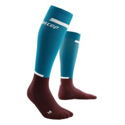 CEP - sosete compresie inalte - the run socks tall v4 W - petrol dark red