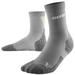 CEP - sosete compresie medii - ultralight socks mid cut v3 W - grey lime