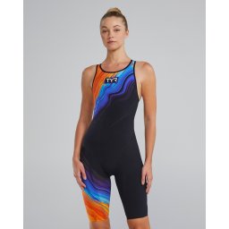 TYR - costum intreg tehnic - VENZO Open Back Volconyx W - portocaliu bleumarin