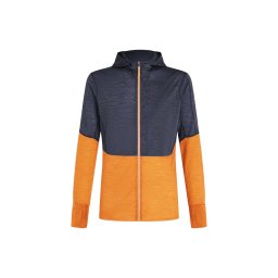 JACHETA BARBATI MERINO 200 REAL FLEECE DESCENDER HOODIE GRAPHITE/RAY/FELDSAR/CB