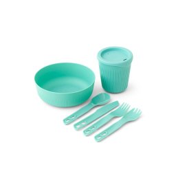 Set Vase De Gatit Sea To Summit Passage Dinnerware Set 1 Person [6 Piece] Aqua Sea Blue