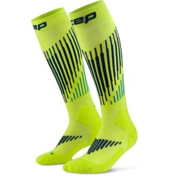 CEP - sosete compresie inalte - run socks merino tall 3.0 - lime blue
