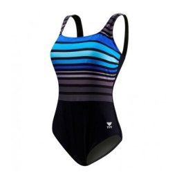 TYR Ombre stripe aqua controlfit costum - negru albastru
