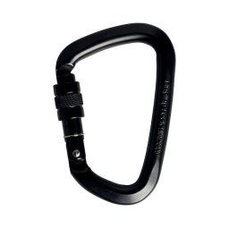Carabinieră Singing Rock de oțel 50kN Screw, cod K4080 Black