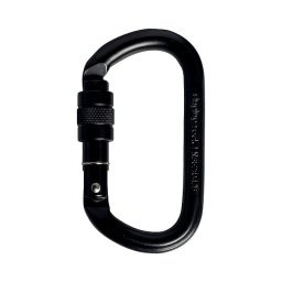 Carabinieră Singing Rock de oțel ovală 30kN Screw K4241ZB05 Black