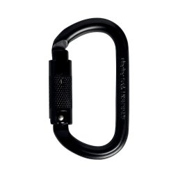 Carabinieră Singing Rock de oțel ovală 30kN Triple Lock K4241ZB07 Black