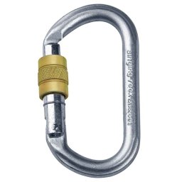 Carabinieră Singing Rock de oțel ovală 30kN Screw K4241ZO05