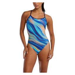 Costum înot întreg femei TYR Riptidal Trinityfit - albastru rezistent clor