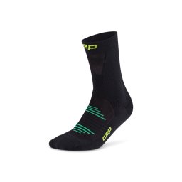 Șosete compresie CEP Pro Run Ultralight Mid Cut - negru alergare performanță