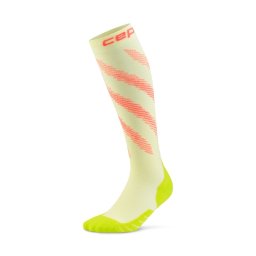 Șosete compresie CEP Core Run Edt. Elliptic - lime/neon coral suport la alergare