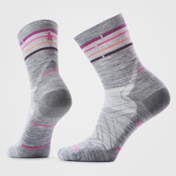 Șosete Merino alergare Smartwool Run Zero Cushion - gri Light Gray Mid Crew Zero Cushion