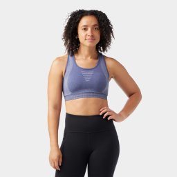 Bustieră sport Merino Smartwool Intraknit Racerback - albastru Nightfall Blue Heather