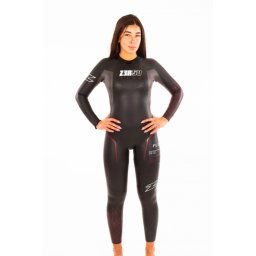 Z3R0D - costum neopren femei Flex wetsuit - black red