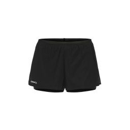 Pantaloni scurți alergare Craft Race Day Split Shorts - negru ripstop reciclat