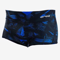 Orca - Boxeri inot pentru barbati Square Leg swimsuit - albastru inchis royal verde lime