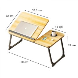 Masuta pliabila laptop, 55.3x24x32 cm, natur