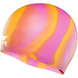 Cască înot silicon multicolor TYR galben-roz
