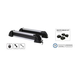 Suport ski snowboard Menabo White Bear 4 pe bare transversale, 4 perechi ski / 2 snowboard