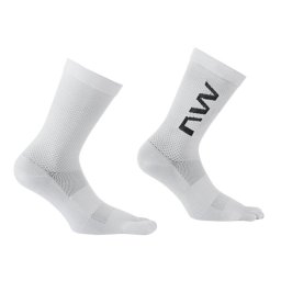 Șosete ciclism Northwave Extreme Five - alb ventilație maximă