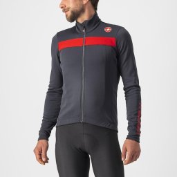 Castelli - tricou maneca lunga 14-20 gr C - Puro 3 FZ - antracit rosu