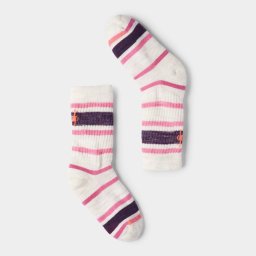 Șosete Merino hiking Smartwool Hike Striped K - bej Moonbeam Crew Light Cushion