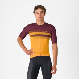 Castelli - tricou ciclism maneca scurta regular fit - Simbolo Jersey - portocaliu bordo