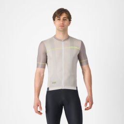 Castelli - tricou ciclism maneca scurta regular fit - Unlimited Endurance 2 Jersey - argintiu verde lime