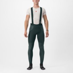 Pantaloni lungi cu bretele Castelli Sorpasso RoS - verde Rover protecție maximă