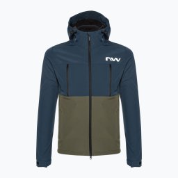 Northwave - jacheta ciclism iarna pentru barbati All mountain Easy Out Softshell - negru verde inchis padure