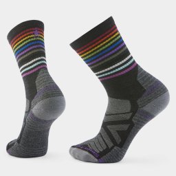 Șosete Merino hiking Smartwool Hike Pride - gri Charcoal Crew Light Cushion
