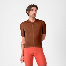 Tricou cu maneca scurta Castelli Espresso 2, pentru barbati, maro inchis XXXL