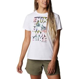 Columbia - Tricou Femei Columbia Sun Trek Ss Graphic Tee - alb