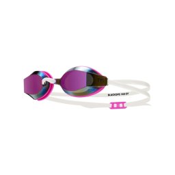 Ochelari înot TYR Black Ops 140 EV Racing - alb/roz lentile oglindă