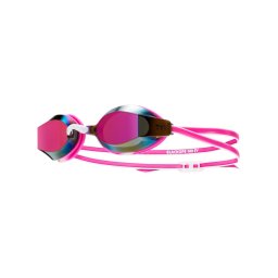 Ochelari înot TYR Black Ops 140 EV Junior - roz/alb lentile oglindă