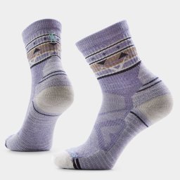 Șosete Merino hiking Smartwool Hike Zig Zag Valley - violet Chalk Mid Crew Light Cushion