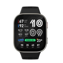 Amazfit Bip Max, ceas smartwatch sport GPS 20 zile autonomie - Silver 50mm